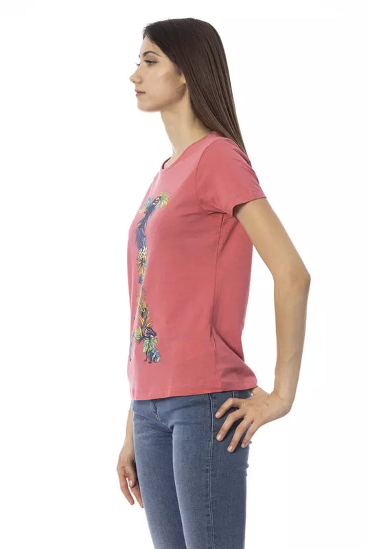 Top e t-shirt in cotone fucsia Trussardi Action