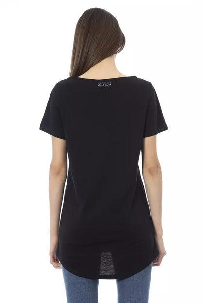 T-shirt da donna Trussardi Action in cotone nero