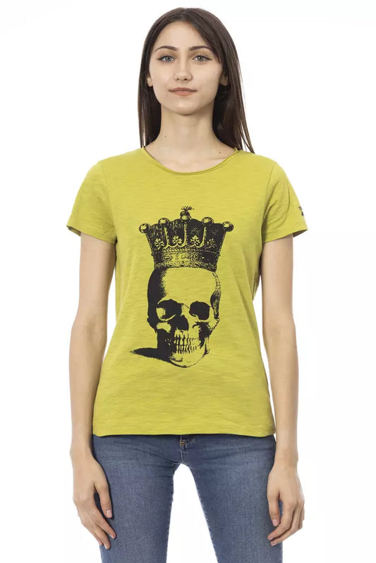 T-shirt da donna in cotone verde Trussardi Action