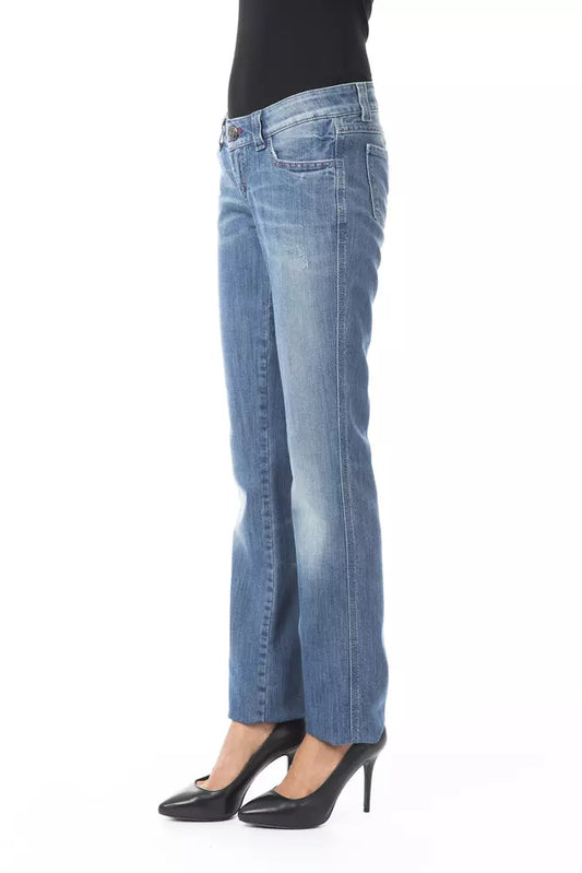 Jeans da donna in cotone blu BYBLOS