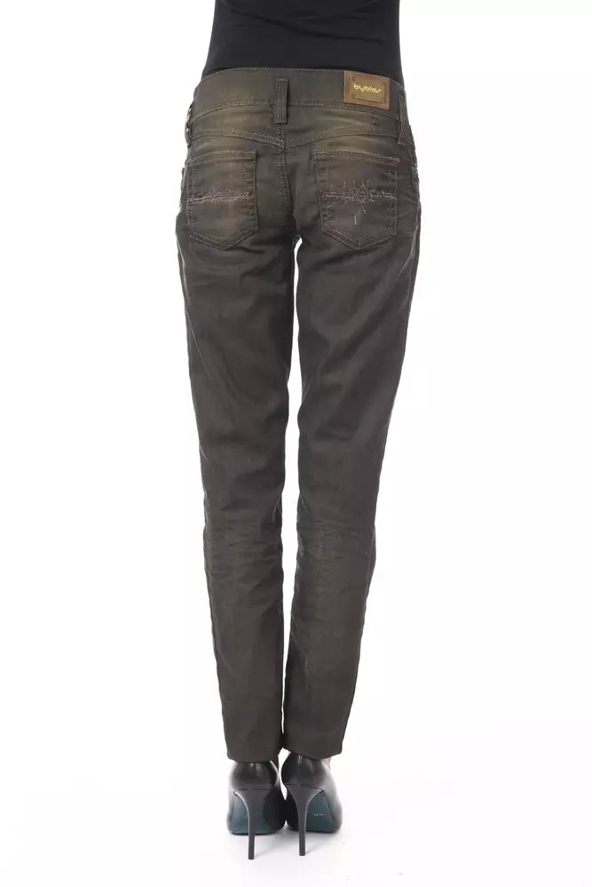 Jeans da donna in cotone nero BYBLOS