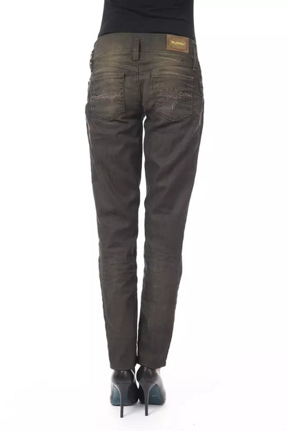 Jeans da donna in cotone nero BYBLOS