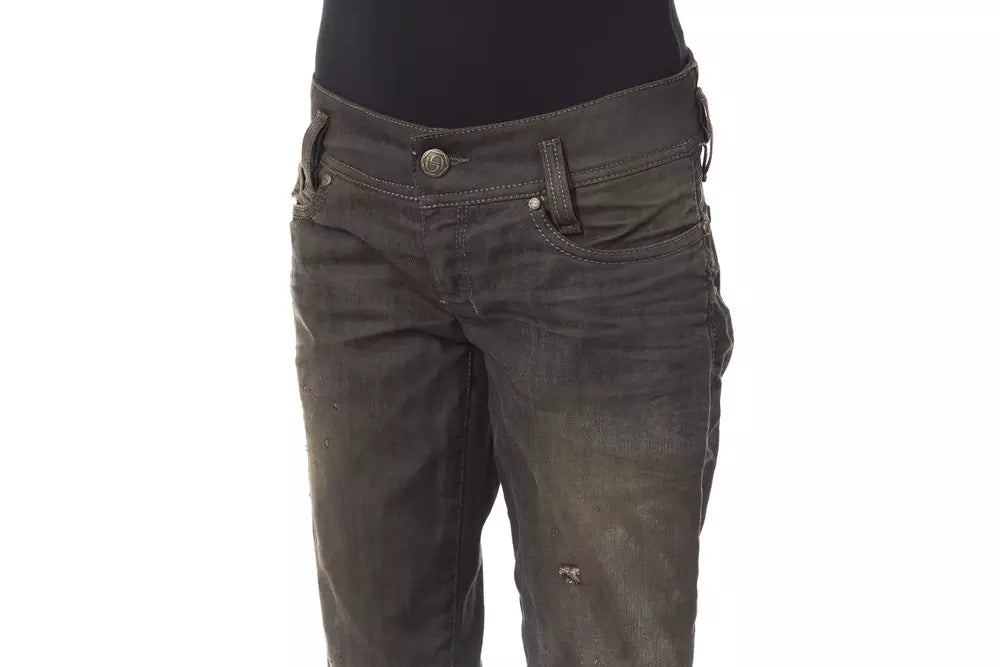Jeans da donna in cotone nero BYBLOS