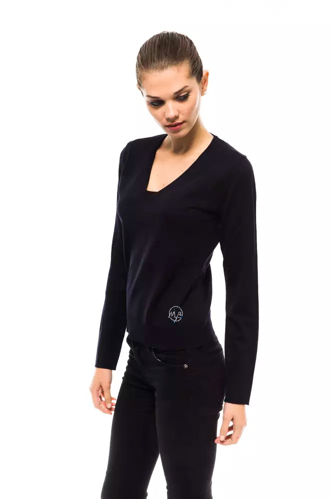 Maglione da donna in lana blu Montana Blu