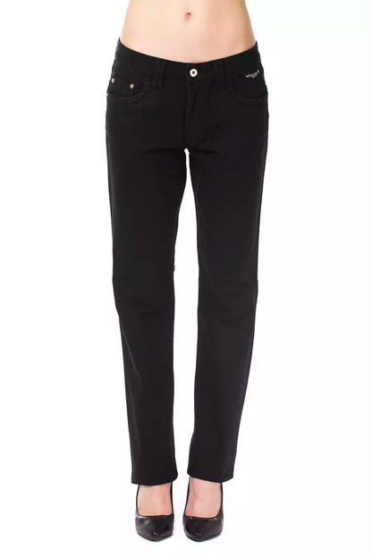 Pantaloni da donna in cotone nero Ungaro Fever