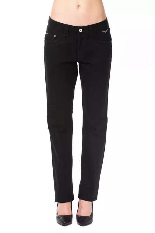 Pantaloni da donna in cotone nero Ungaro Fever