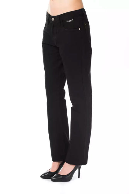 Pantaloni da donna in cotone nero Ungaro Fever