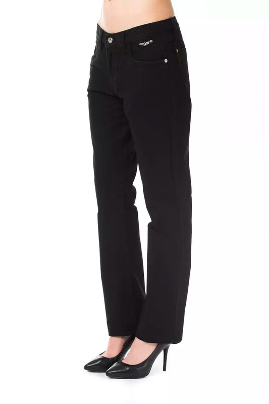 Pantaloni da donna in cotone nero Ungaro Fever