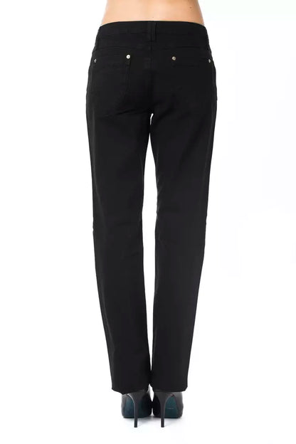 Pantaloni da donna in cotone nero Ungaro Fever