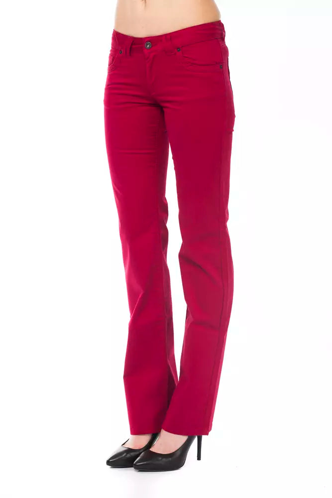Pantaloni da donna in cotone rosso Ungaro Fever