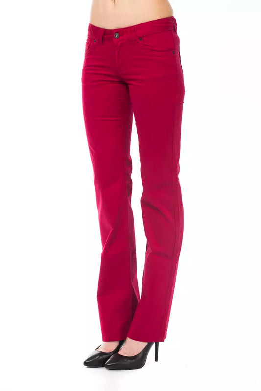 Pantaloni da donna in cotone rosso Ungaro Fever