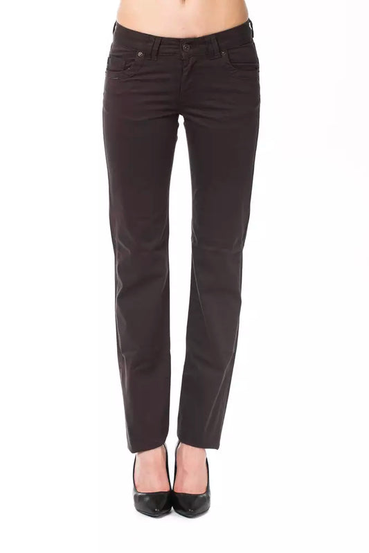 Pantaloni da donna in cotone marrone Ungaro Fever
