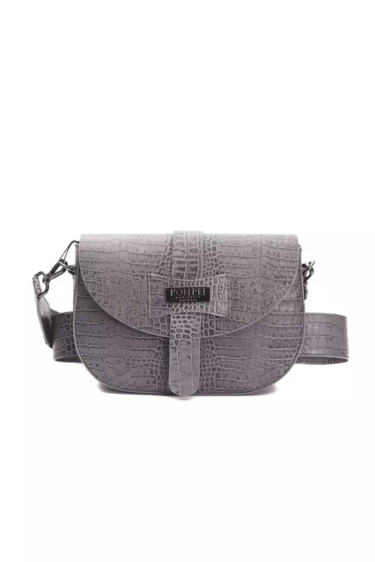Borsa a tracolla da donna in pelle grigia Pompei Donatella