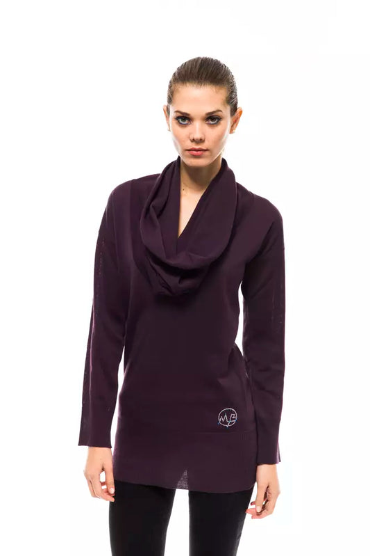 Maglione da donna in lana viola Montana Blu