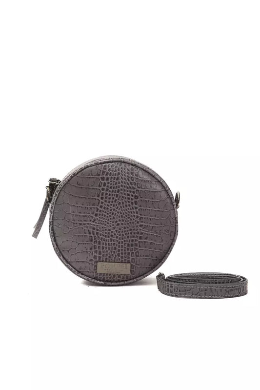 Borsa a tracolla da donna in pelle grigia Pompei Donatella