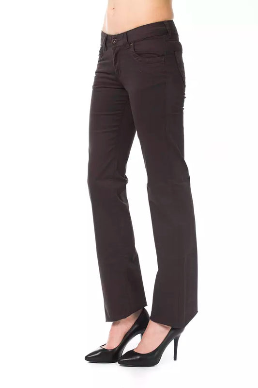 Pantaloni da donna in cotone marrone Ungaro Fever