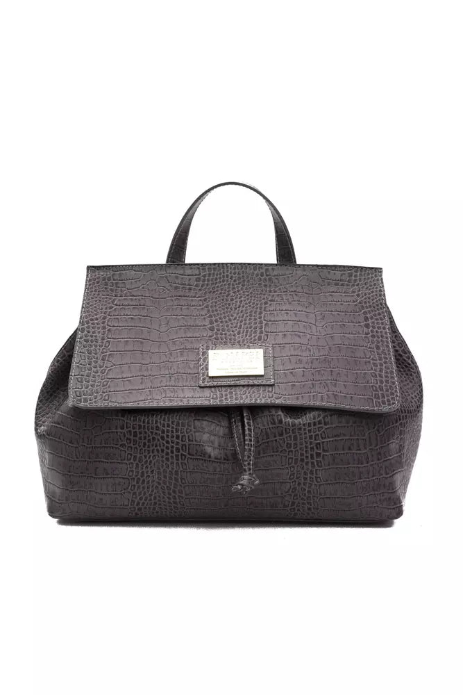 Borsa a tracolla da donna in pelle grigia Pompei Donatella