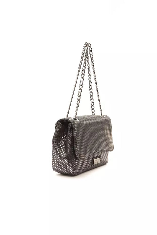 Borsa a tracolla da donna in pelle grigia Pompei Donatella