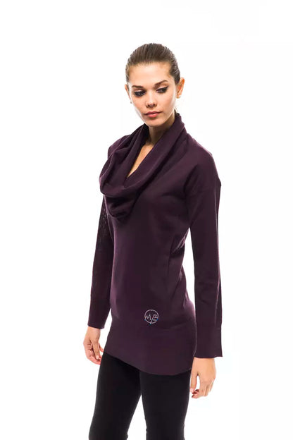 Maglione da donna in lana viola Montana Blu