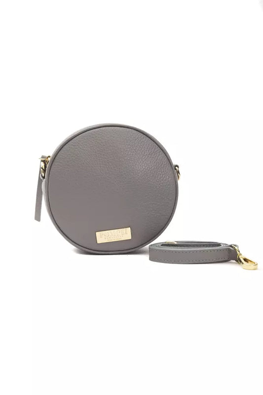 Borsa a tracolla da donna in pelle grigia Pompei Donatella