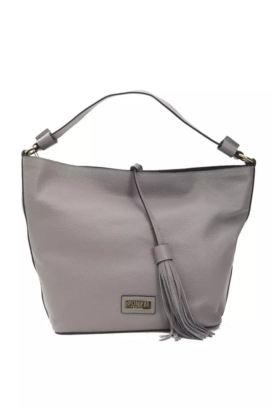 Borsa a tracolla da donna in pelle grigia Pompei Donatella