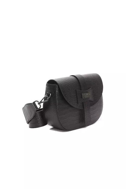 Borsa a tracolla da donna in pelle nera Donatella Pompei