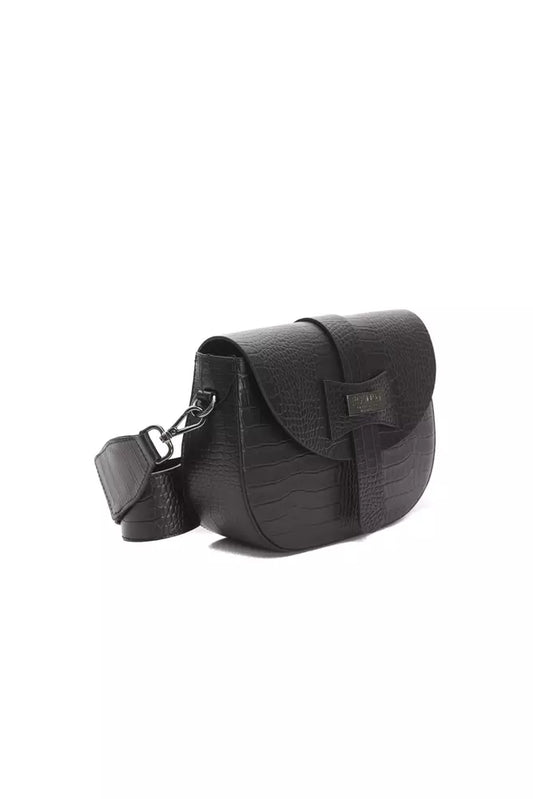 Borsa a tracolla da donna in pelle nera Donatella Pompei