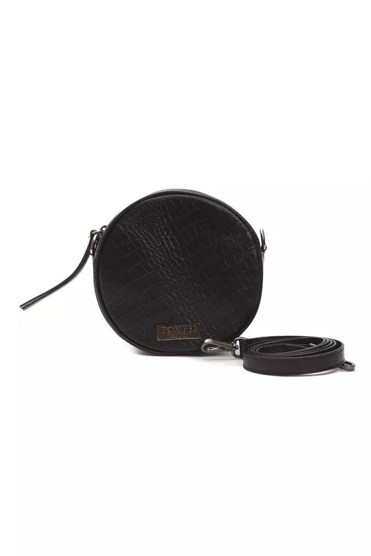 Borsa a tracolla da donna in pelle nera Pompei Donatella