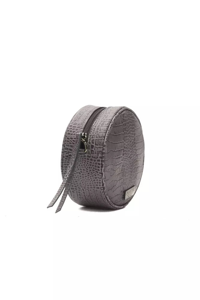Borsa a tracolla da donna in pelle grigia Pompei Donatella
