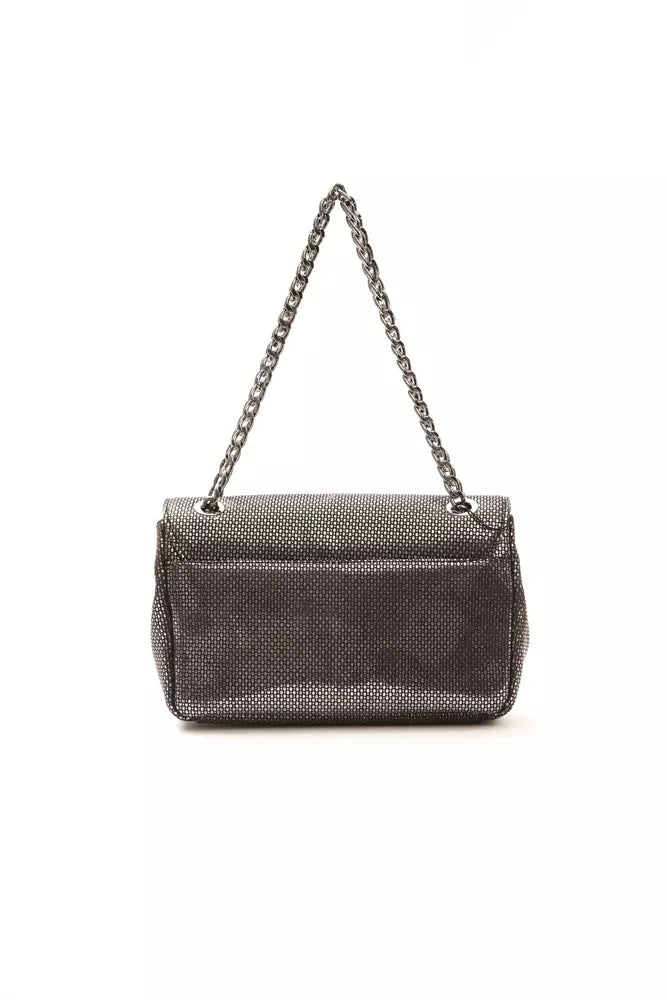 Borsa a tracolla da donna in pelle grigia Pompei Donatella