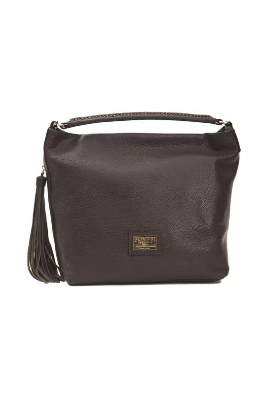 Borsa a tracolla da donna in pelle marrone Pompei Donatella