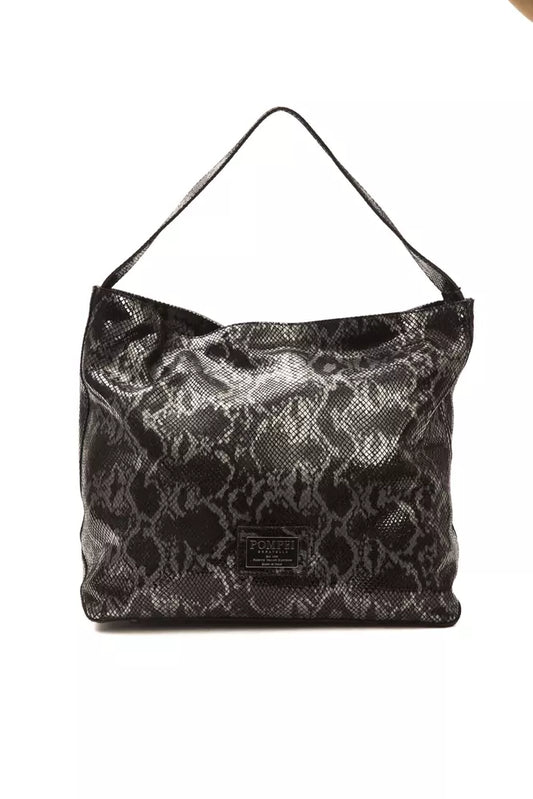 Borsa a tracolla da donna in pelle grigia Pompei Donatella