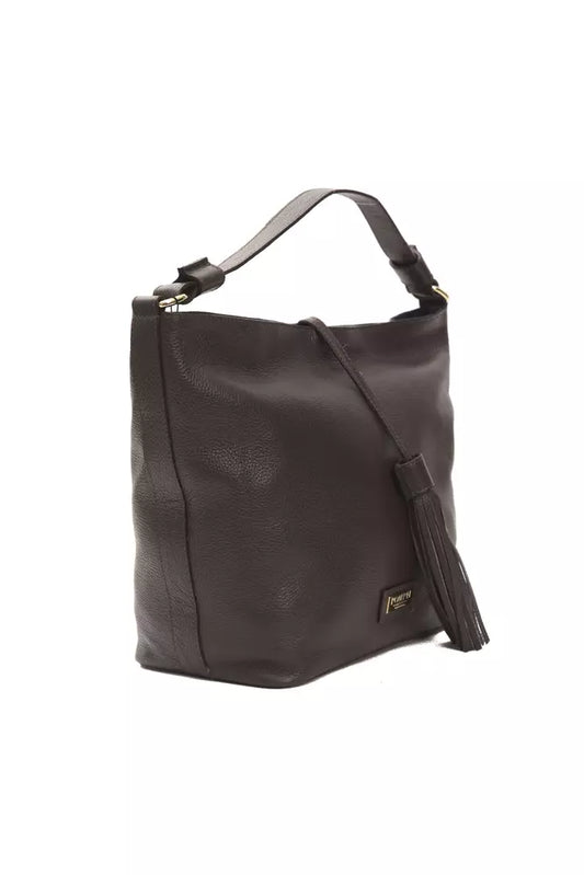 Borsa a tracolla da donna in pelle marrone Pompei Donatella