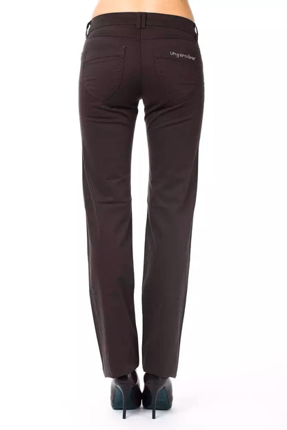 Pantaloni da donna in cotone marrone Ungaro Fever