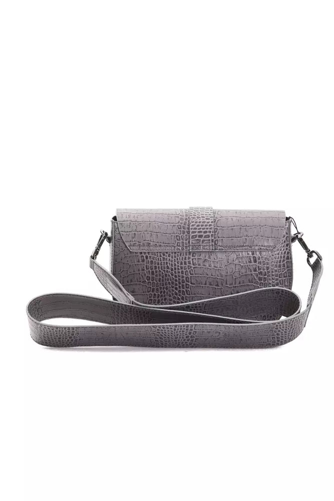 Borsa a tracolla da donna in pelle grigia Pompei Donatella