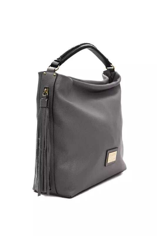 Borsa a tracolla da donna in pelle grigia Pompei Donatella
