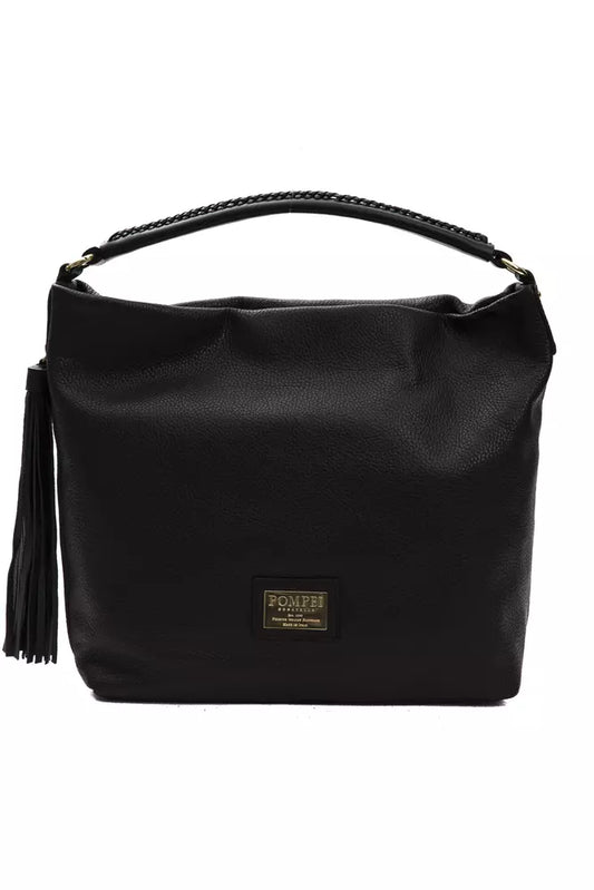 Borsa a tracolla da donna in pelle nera Pompei Donatella