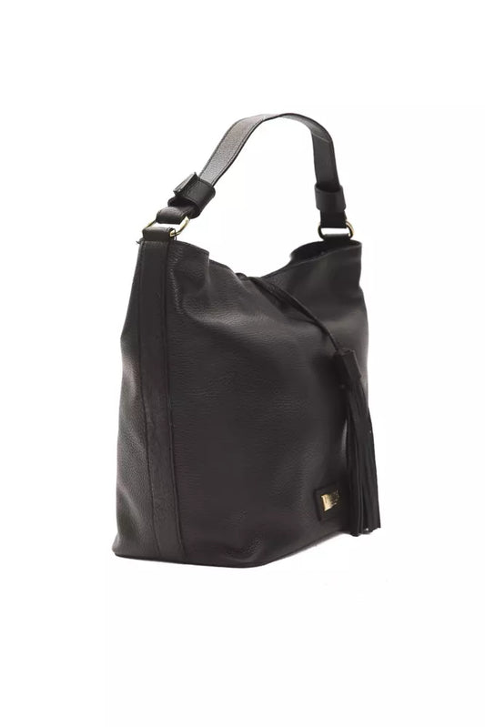 Borsa a tracolla da donna in pelle nera Pompei Donatella