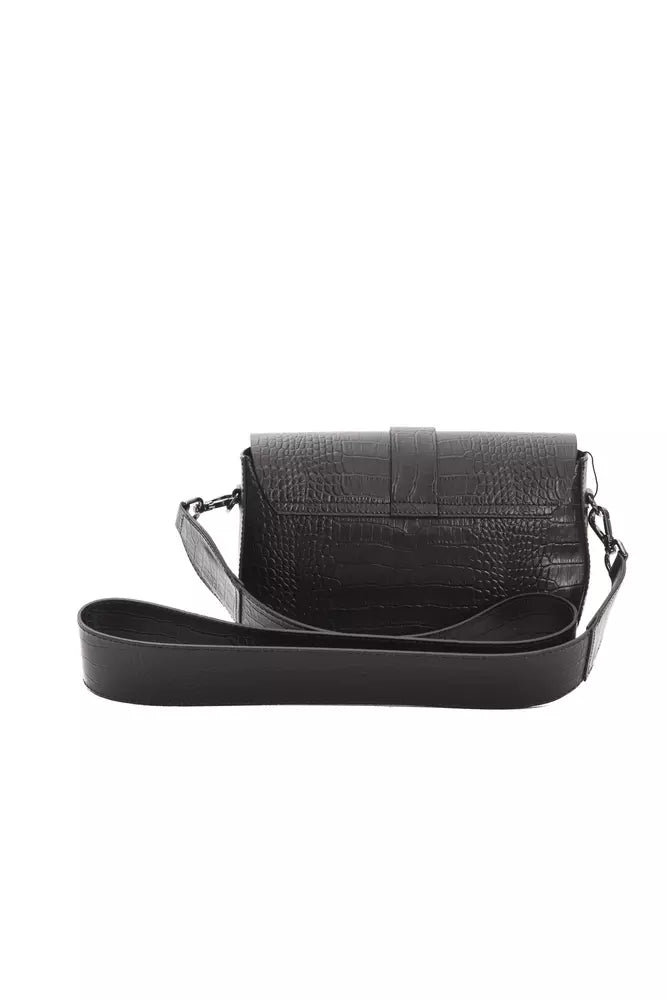 Borsa a tracolla da donna in pelle nera Donatella Pompei
