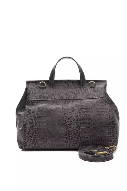Borsa a tracolla da donna in pelle grigia Pompei Donatella