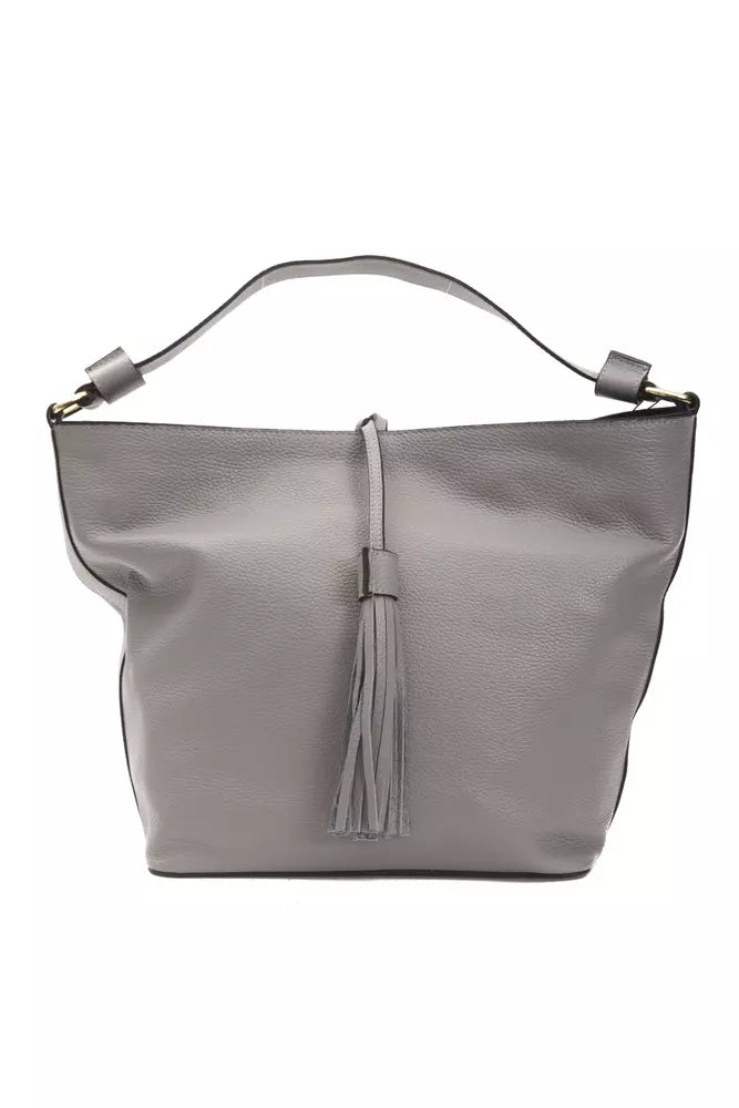 Borsa a tracolla da donna in pelle grigia Pompei Donatella