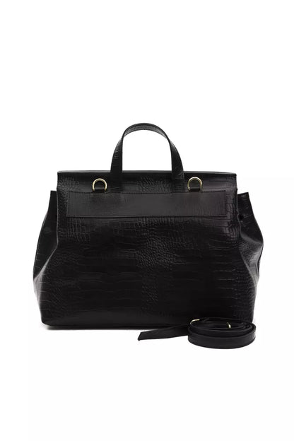 Borsa a tracolla da donna in pelle nera Pompei Donatella