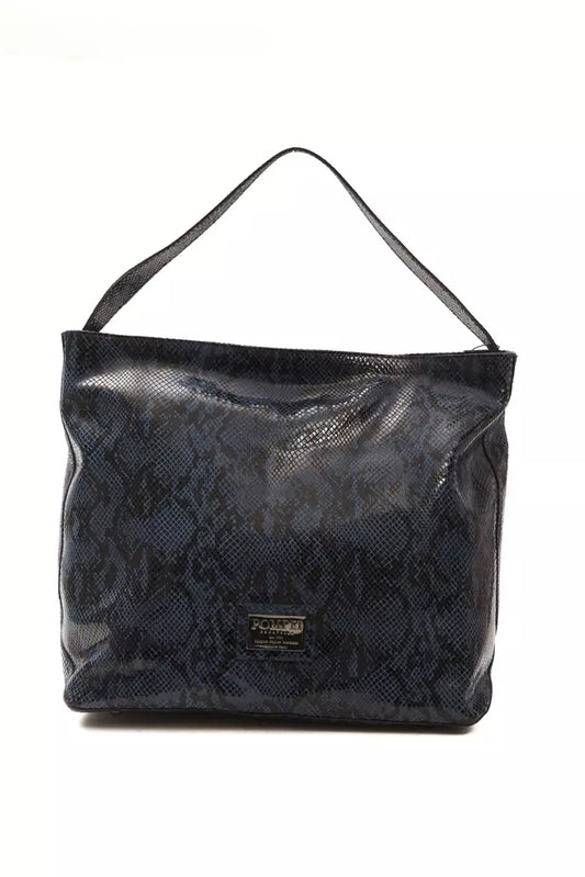 Borsa a tracolla da donna in pelle blu Pompei Donatella