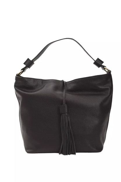 Borsa a tracolla da donna in pelle nera Pompei Donatella