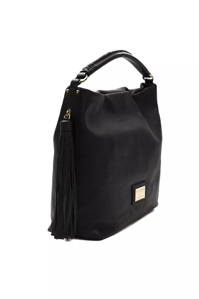 Borsa a tracolla da donna in pelle nera Pompei Donatella