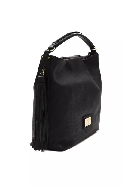 Borsa a tracolla da donna in pelle nera Pompei Donatella