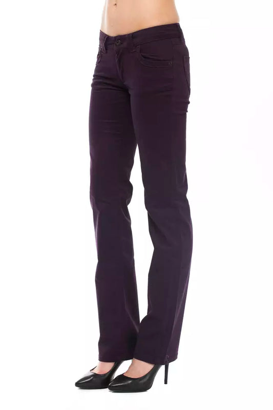 Jeans da donna in cotone viola Ungaro Fever