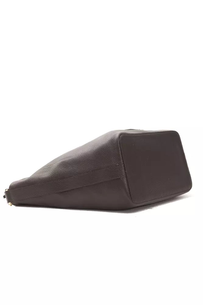 Borsa a tracolla da donna in pelle marrone Pompei Donatella