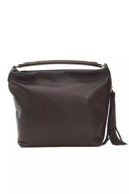 Borsa a tracolla da donna in pelle marrone Pompei Donatella