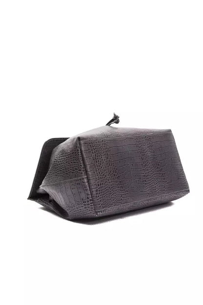 Borsa a tracolla da donna in pelle grigia Pompei Donatella